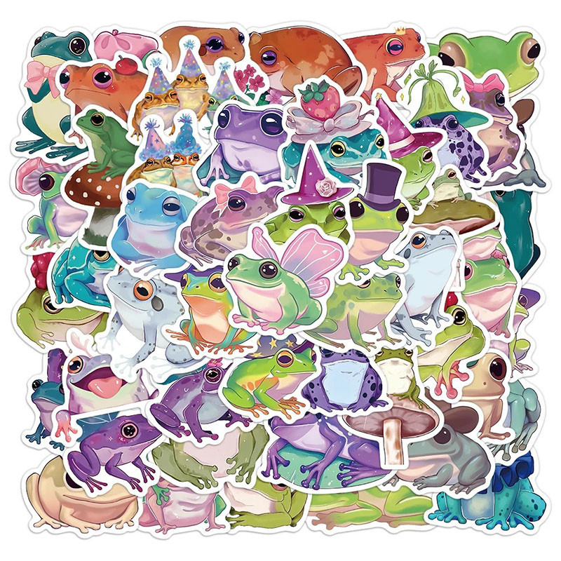Märchenhafte Frosch Sticker | 50er-Set süße Aufkleber