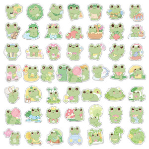 Kawaii Frosch Aufkleber | 50er-Set süße & Zen Sticker