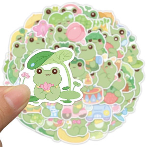 Kawaii Frosch Aufkleber | 50er-Set süße & Zen Sticker