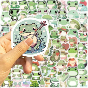 Cartoon Frosch Aufkleber | 46er-Set Süße & Wasserfeste Sticker