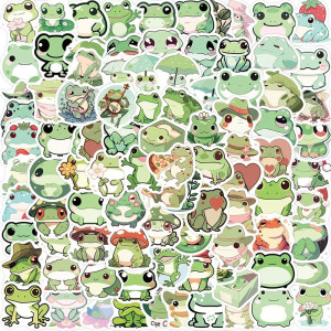 Cartoon Frosch Aufkleber | 46er-Set Süße & Wasserfeste Sticker