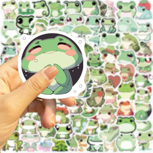 Cartoon Frosch Aufkleber | 46er-Set Süße & Wasserfeste Sticker