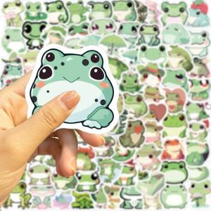 Cartoon Frosch Aufkleber | 46er-Set Süße & Wasserfeste Sticker