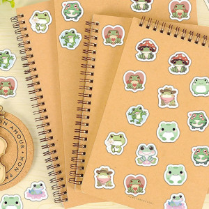 Kawaii Frosch Aufkleber – Rolle mit 500 süßen Stickern