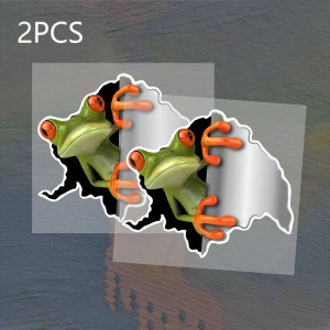 Aufkleber Neugieriger Frosch – 2er Set 3D Sticker – 15x13 cm