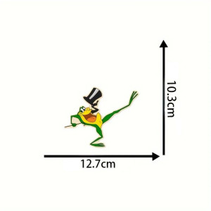 Frosch Showman Aufkleber – Lustiger Cartoon Sticker 10,3x12,7 cm