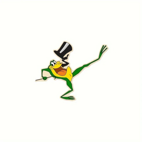 Frosch Showman Aufkleber – Lustiger Cartoon Sticker 10,3x12,7 cm