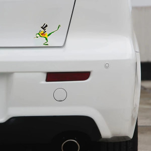 Frosch Showman Aufkleber – Lustiger Cartoon Sticker 10,3x12,7 cm