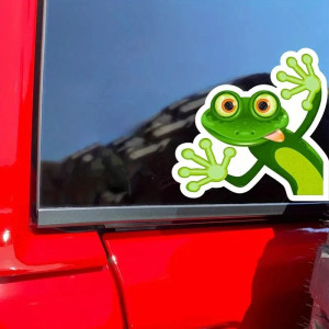 Lustiger Frosch Sticker – Humorvoller Aufkleber 15x14 cm