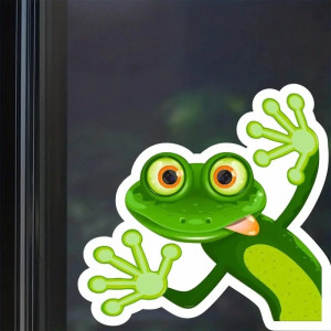 Lustiger Frosch Sticker – Humorvoller Aufkleber 15x14 cm