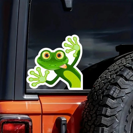 Lustiger Frosch Sticker – Humorvoller Aufkleber 15x14 cm