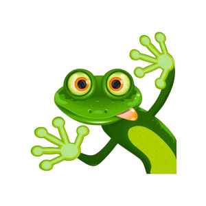 Lustiger Frosch Sticker – Humorvoller Aufkleber 15x14 cm