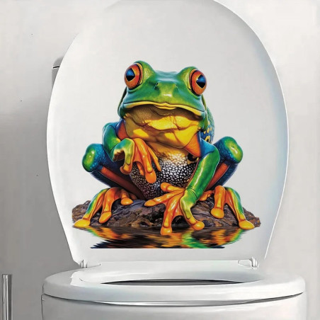 Tropischer Frosch Aufkleber – Realistischer Regenbogen Sticker