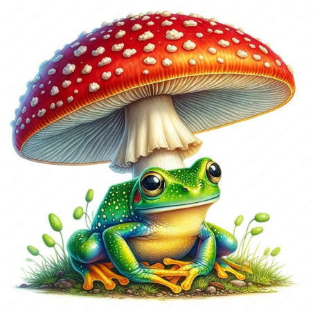 Aufkleber Waldgeist Frosch – Magische Wald-Deko – 5 Größen