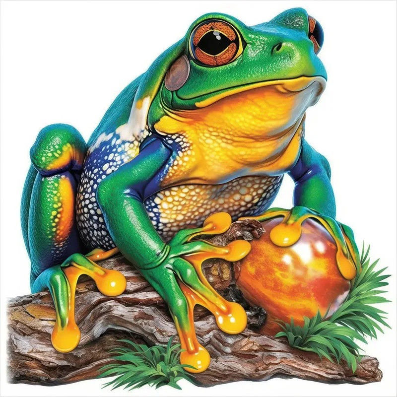 Sticker Frosch Waldschatz – Mystischer Natur-Aufkleber – 5 Größen