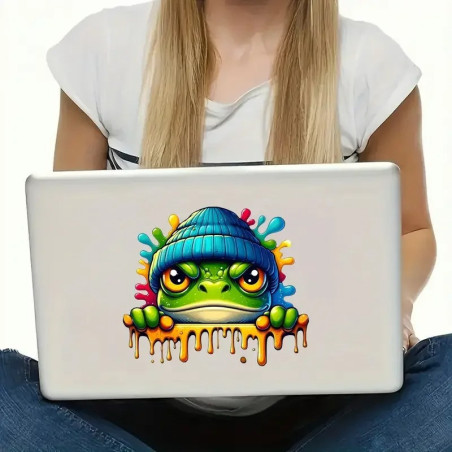 Frosch Aufkleber Street-Style – Urbaner Sticker 13x11 cm