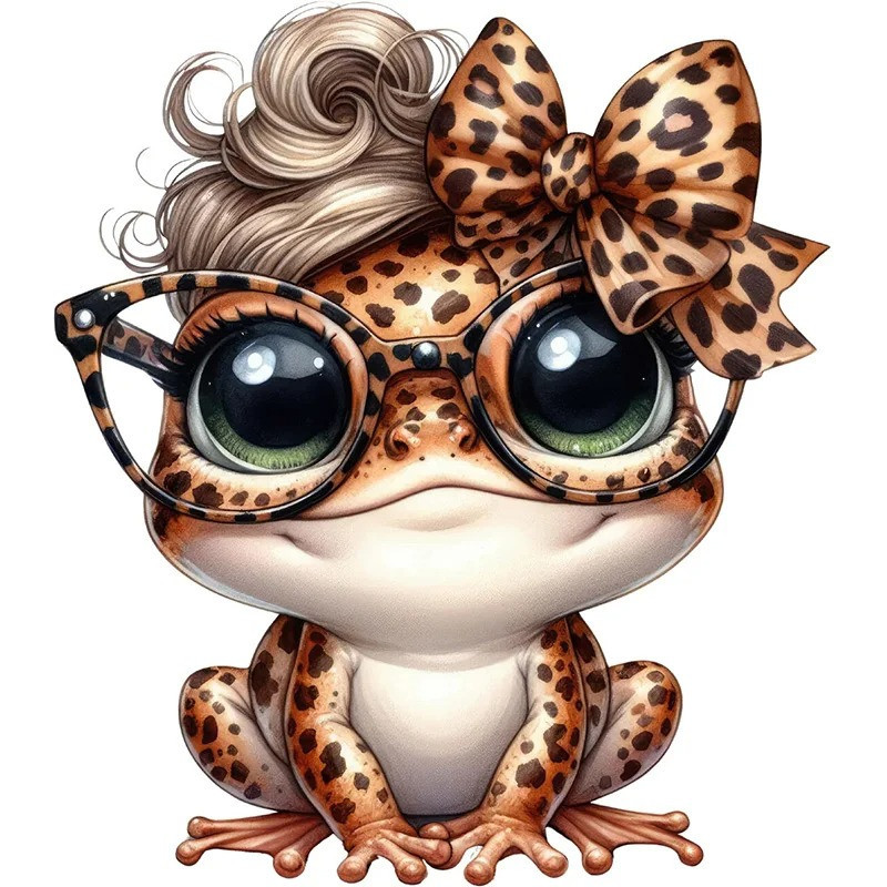 Aufkleber Frosch Wild & Chic – Süßer Leoparden Sticker (5 Größen)