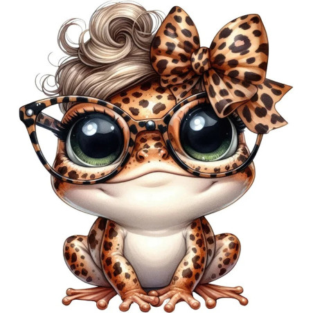 Aufkleber Frosch Wild & Chic – Süßer Leoparden Sticker (5 Größen)