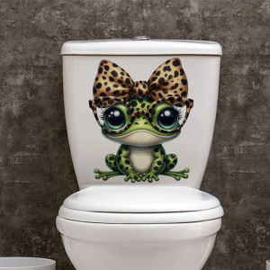 Aufkleber Glamour Leopard-Frosch – Süßer Sticker (5 Größen)