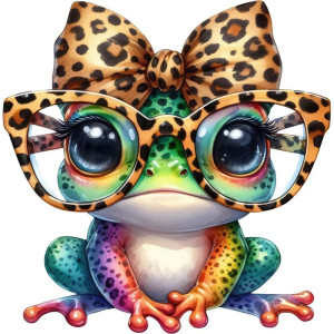 Aufkleber Frosch Rainbow Diva | Glamour Sticker (5 Größen)