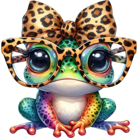 Aufkleber Frosch Rainbow Diva | Glamour Sticker (5 Größen)