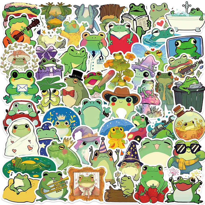 Cosmo Pop Frosch Aufkleber – 50er Set süße & bunte Sticker