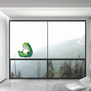 Zen-Frosch Aufkleber – Lustiger Meditations-Sticker 30x20 cm