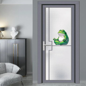Zen-Frosch Aufkleber – Lustiger Meditations-Sticker 30x20 cm