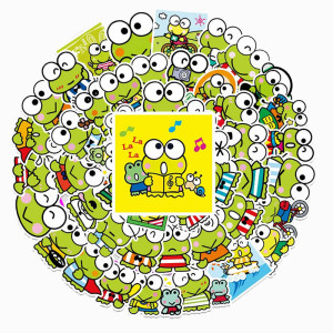 Kawaii Pop Frosch Aufkleber – Süße Sticker (10, 30, 50 Stück)