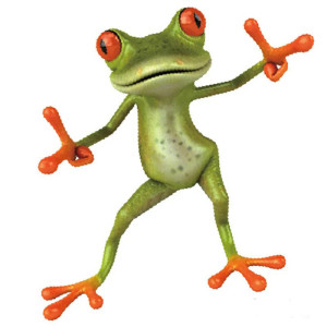 Tanzender Frosch Twist Aufkleber – Lustiger Sticker & Groove
