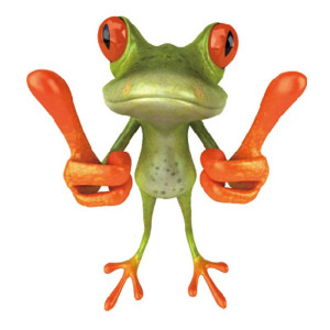 Frosch Aufkleber Yo! – Lustiger Sticker für Peace & Chill