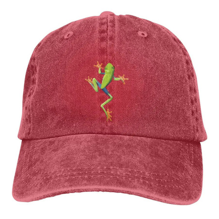 Frosch Cap „Akrobatischer Laubfrosch“ 🐸 – Bestickt & Vintage