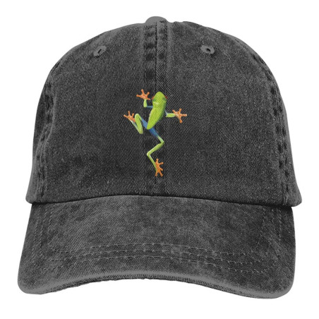 Frosch Cap „Akrobatischer Laubfrosch“ 🐸 – Bestickt & Vintage