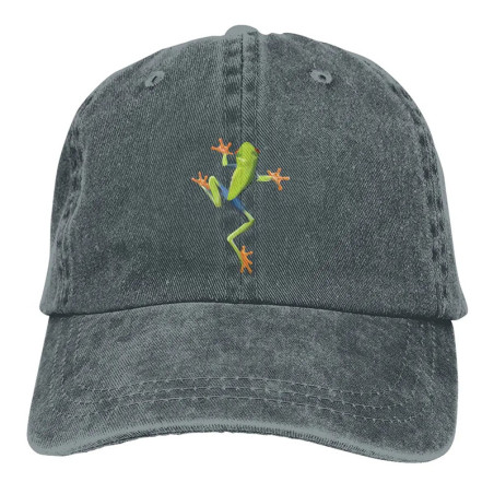 Frosch Cap „Akrobatischer Laubfrosch“ 🐸 – Bestickt & Vintage