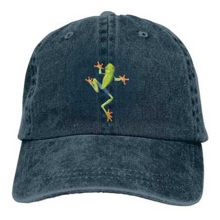 Frosch Cap „Akrobatischer Laubfrosch“ 🐸 – Bestickt & Vintage