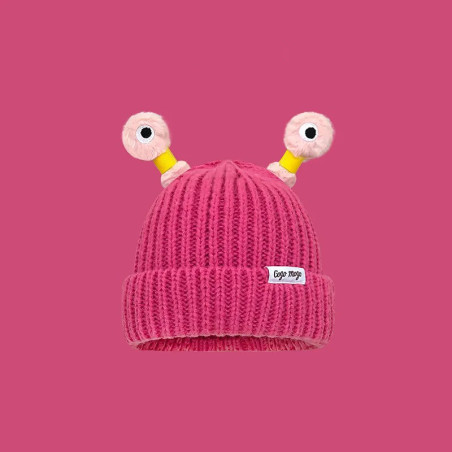 Lustige Froschmütze mit Augen – Strick-Beanie in 13 Farben