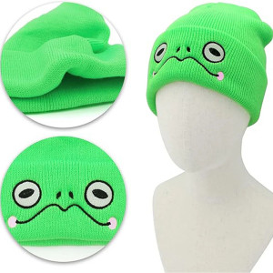 Lustige Frosch Beanie – Strickmütze in 2 Farben | 1001BEES