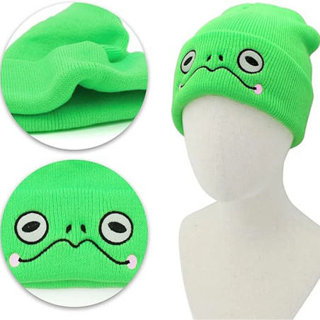 Lustige Frosch Beanie – Strickmütze in 2 Farben | 1001BEES