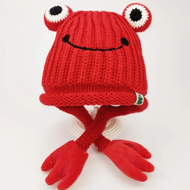 Froschmütze für Kinder | Süße Strickmütze in 6 Farben