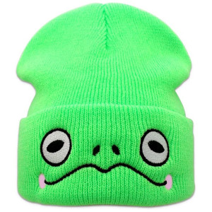 Lustige Frosch Beanie – Strickmütze in 2 Farben | 1001BEES
