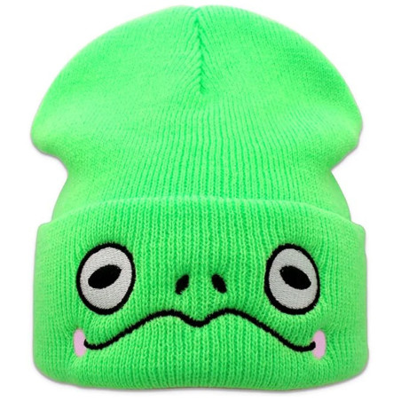 Lustige Frosch Beanie – Strickmütze in 2 Farben | 1001BEES
