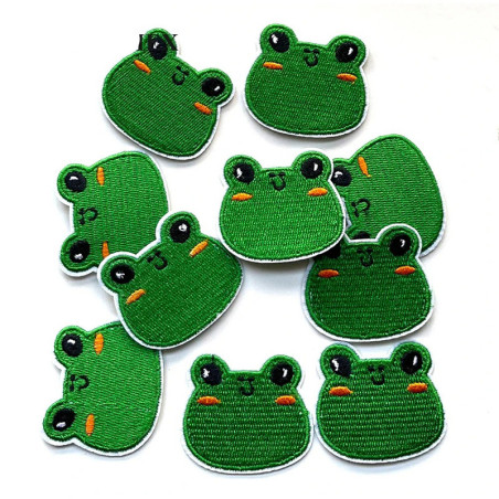 10x Frosch Bügelbilder – Süße Aufnäher für Kinder & Kleidung