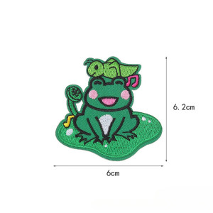 Aufnäher Frosch & Grille | Lustiges Bügelbild für Kleidung