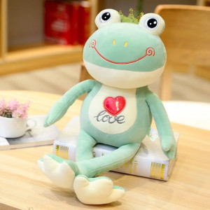 Großes Frosch Kuscheltier mit Krone – Süß & Ultraweich