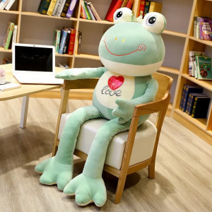 Großes Frosch Kuscheltier mit Krone – Süß & Ultraweich