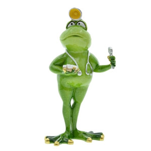 Lustige Doktor Frosch Figur aus Harz | Geschenk für Ärzte