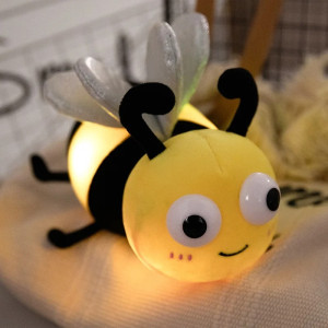Leuchtendes Biene Kuscheltier Nachtlicht | Süßes LED Plüschtier