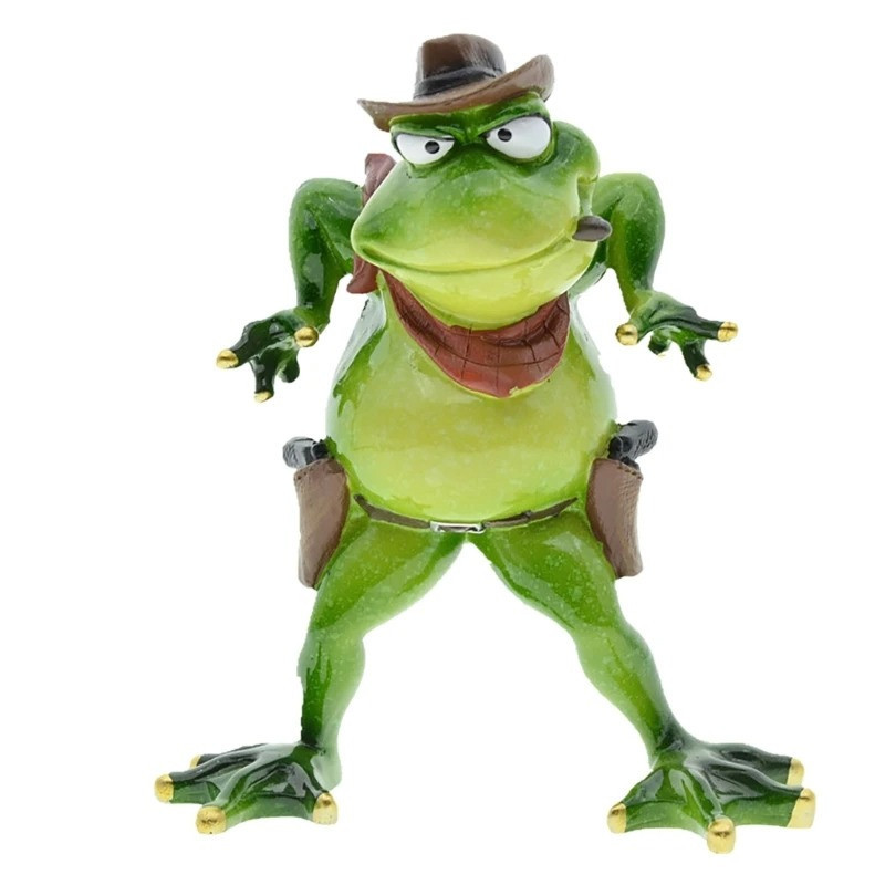 Frosch Figur Cowboy Wilder Westen – Lustige & einzigartige Deko