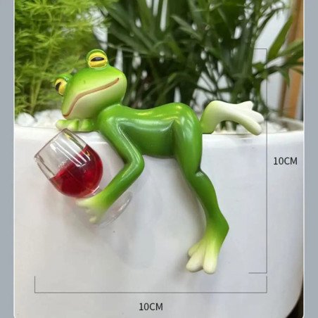 Frosch Figur mit Weinglas – Lustige Deko & Geschenkidee