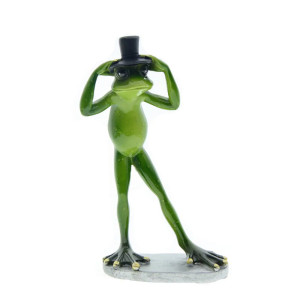 Elegante Froschfigur – Gentleman mit Zylinder | Lustige Deko